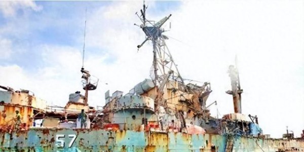 曾趴在中国仁爱礁9000多天的菲律宾军舰，如今已经再也拖不走了！