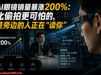 AI眼镜销量暴涨200%：如何知道旁边戴眼镜的人正在“读你”？