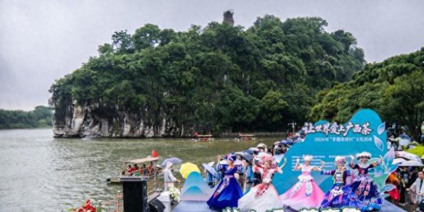 广西非遗茶文化走进桂林象鼻山 山水实景演绎“活态传承”