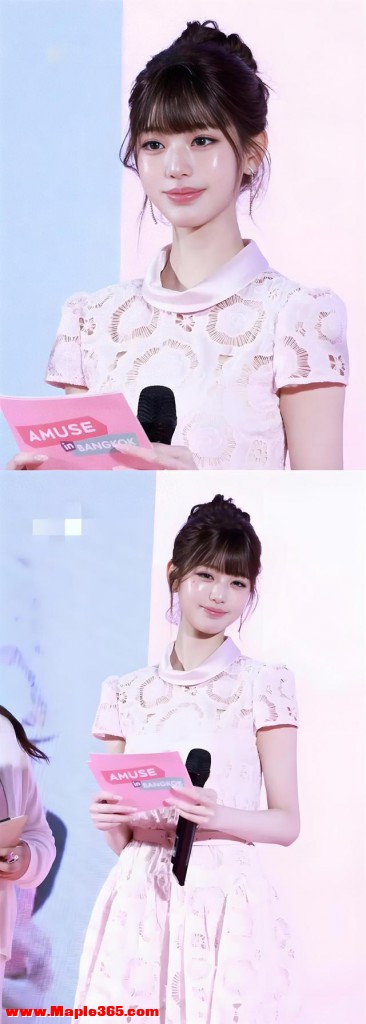 张元英曼谷线下活动亮相，气质似水蜜桃雪媚娘，颜值惊艳极致迷人