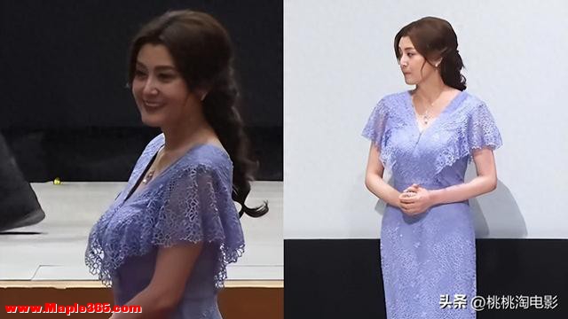 藤原纪香54岁近照曝光，穿紫色紧身裙亮相，丰满身材依旧吸睛