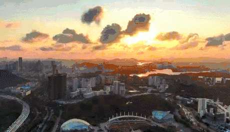6月11日最佳情报|卧虎山水库风光旖旎，落日夕阳金辉漫染！