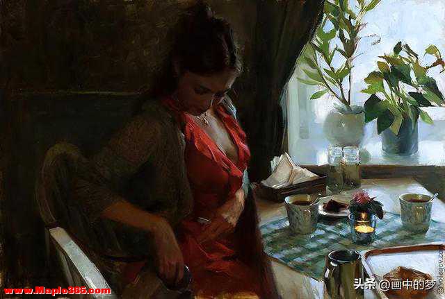 俄罗斯画家弗拉基米尔的油画新作美女，性感温柔-40.jpg