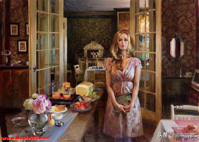 俄罗斯画家弗拉基米尔的油画新作美女，性感温柔-49.jpg