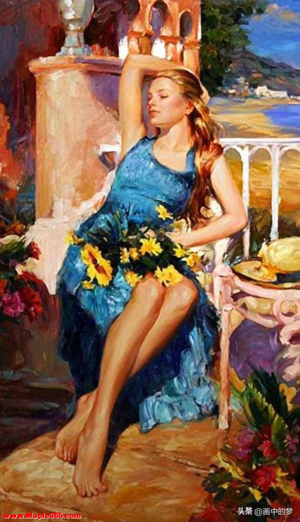 俄罗斯画家弗拉基米尔的油画新作美女，性感温柔-57.jpg