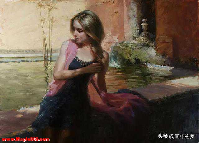 俄罗斯画家弗拉基米尔的油画新作美女，性感温柔-55.jpg