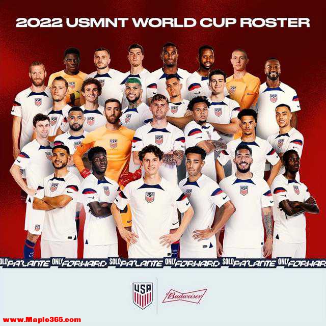美国队26人世界杯大名单：普利西奇领衔 麦肯尼德斯特入选-1.jpg